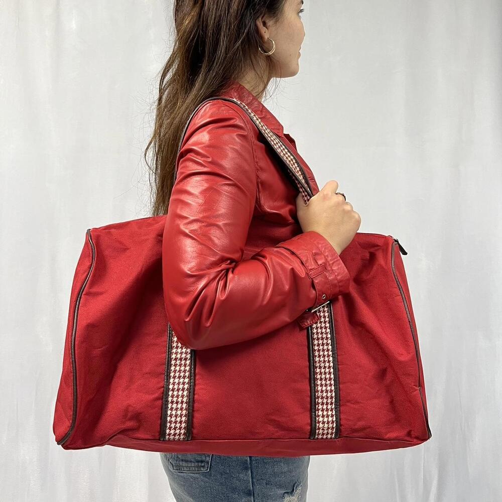 Vintage Tommy Hilfiger Red and white  duffel bag